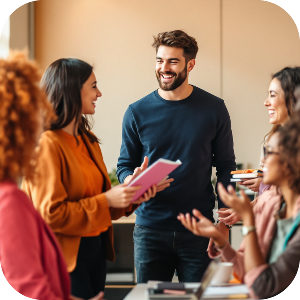 Norwegian students smiling